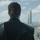 Anakin as a padawan, behind.